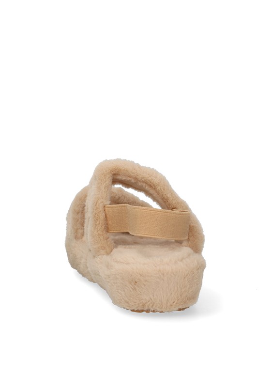 Zapatillas casa de niña Luna Collection 55-202 beige textil  suela plana