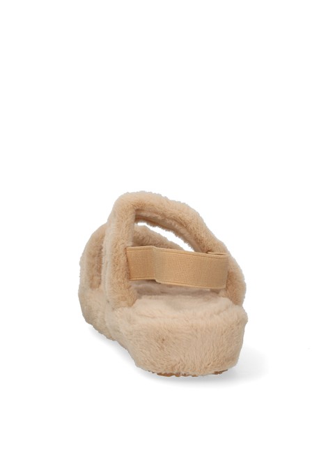 Zapatillas casa de niña Luna Collection 55-202 beige textil  suela plana