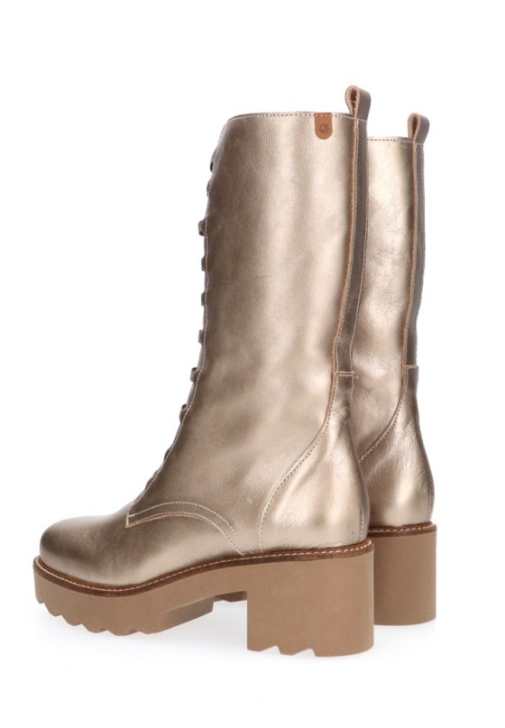 Bota de mujer VALERIAS 1590 platino piel tacón alto