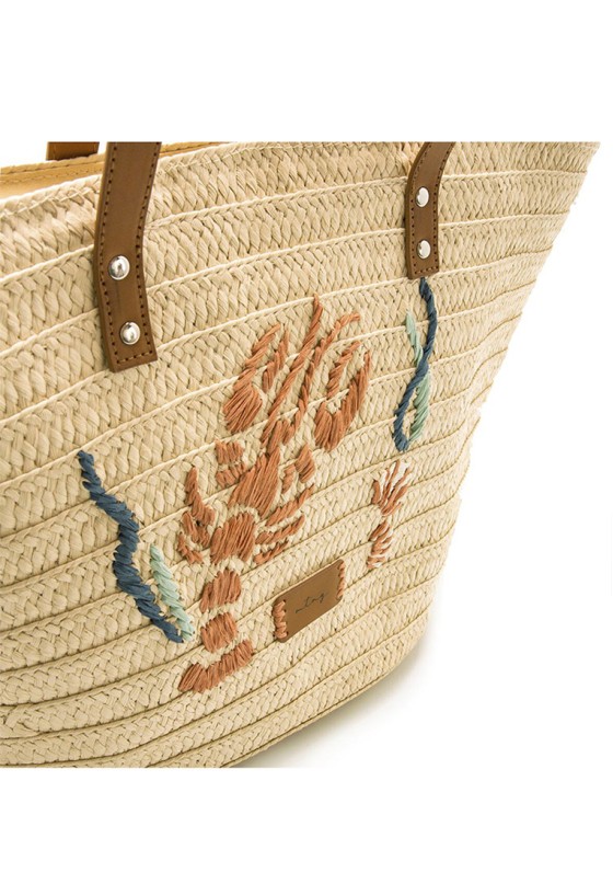 Bolso de mujer MUSTANG silat natural rafia 