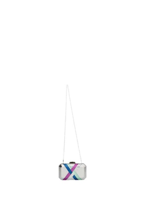 Bolso fiesta de mujer Luna Collection ast20350 plata metal 