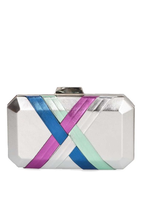 Bolso fiesta de mujer Luna Collection ast20350 plata metal 