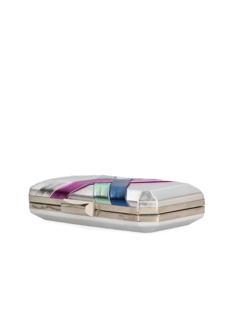 Bolso fiesta de mujer Luna Collection ast20350 plata metal 