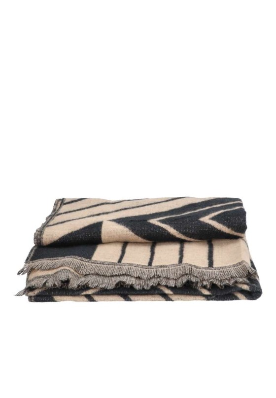 Bufanda de mujer Luna Collection jw268 beige lana 