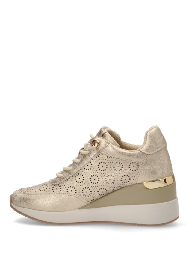 zapatillas oro mujer casual XTI 143776