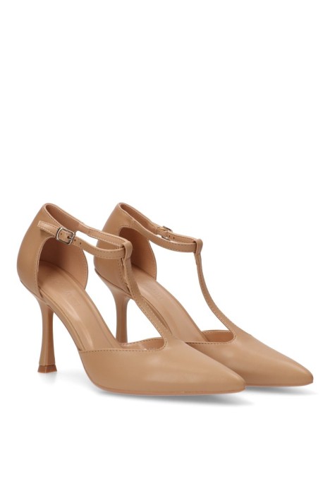 Salon de mujer BUONAROTTI b3375 beige sintetico tacón medio