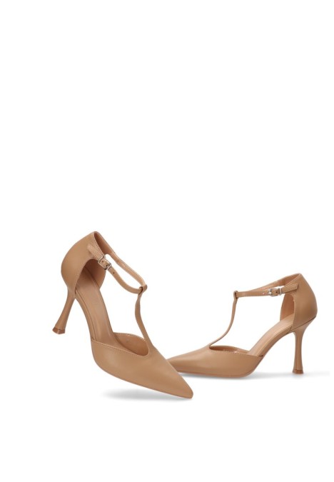 Salon de mujer BUONAROTTI b3375 beige sintetico tacón medio