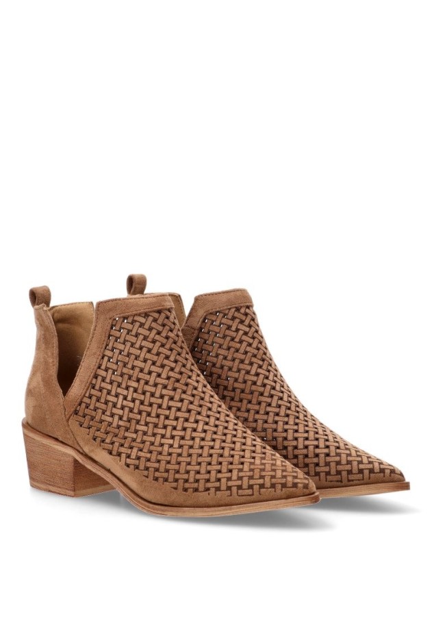 Botin de mujer BUONAROTTI a5171 camel sintetico tacón medio