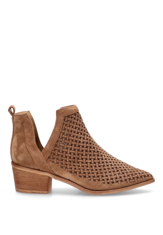 Botin de mujer BUONAROTTI a5171 camel sintetico tacón medio