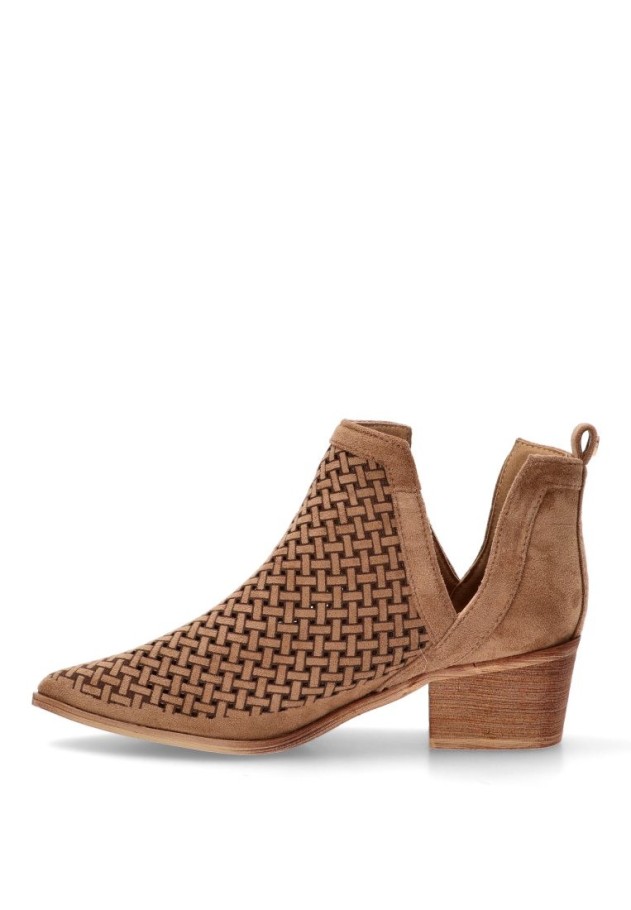 Botin de mujer BUONAROTTI a5171 camel sintetico tacón medio