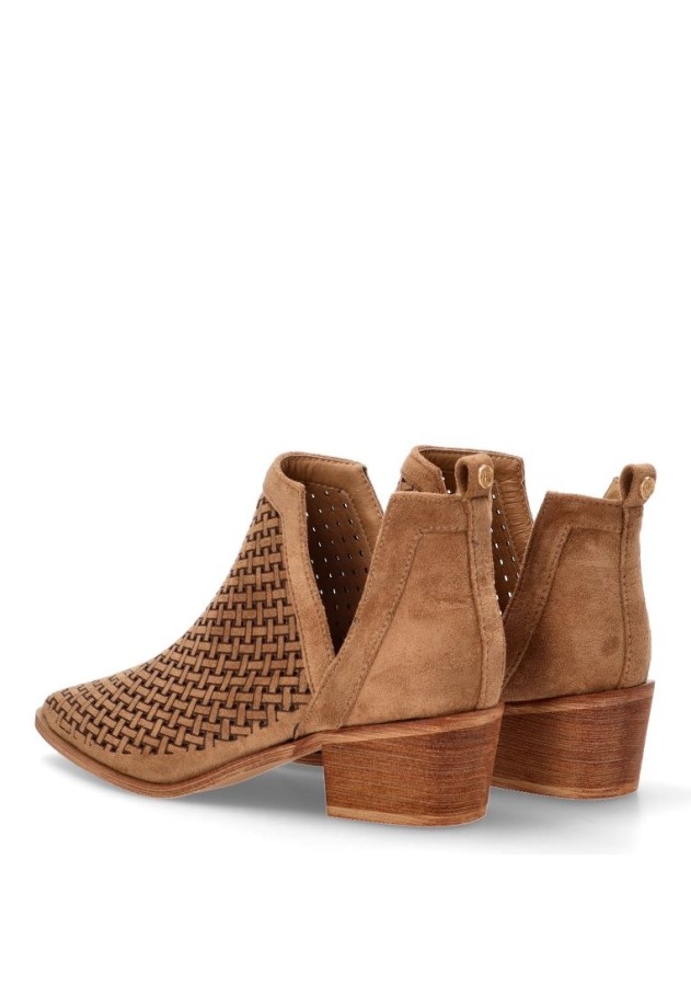 Botin de mujer BUONAROTTI a5171 camel sintetico tacón medio