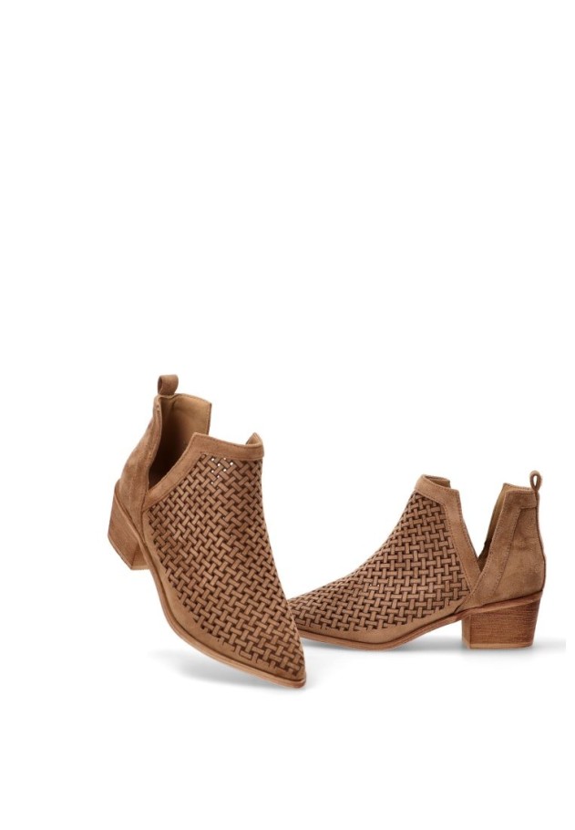 Botin de mujer BUONAROTTI a5171 camel sintetico tacón medio