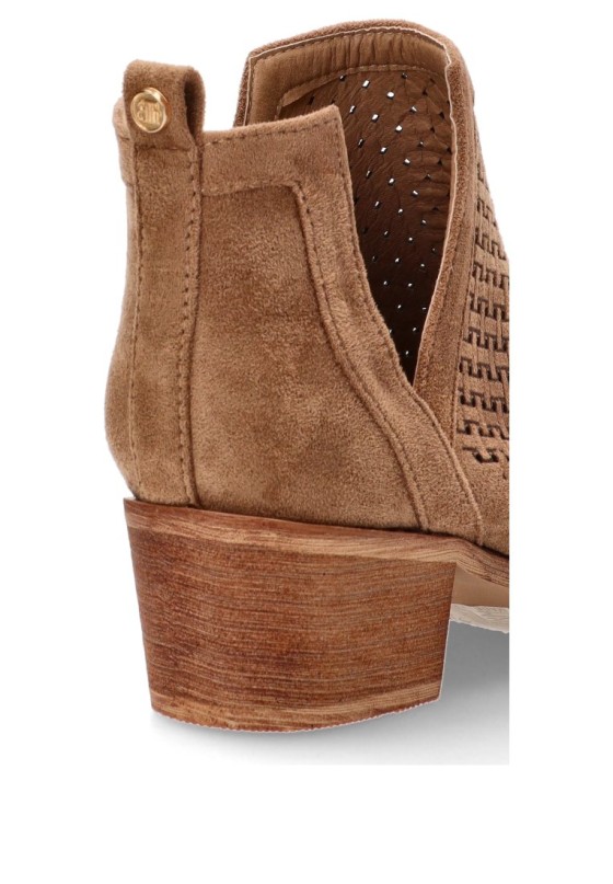 Botin de mujer BUONAROTTI a5171 camel sintetico tacón medio