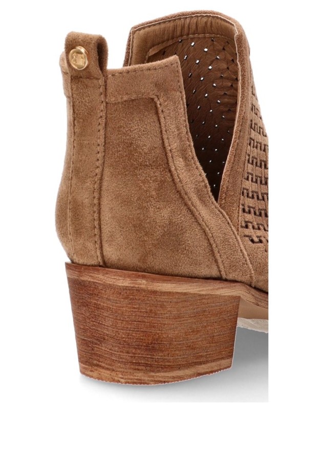 Botin de mujer BUONAROTTI a5171 camel sintetico tacón medio