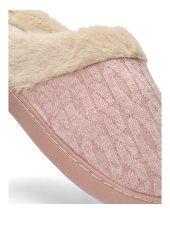 Zapatillas casa de mujer JOMIX md9607 rosa textil  suela plana