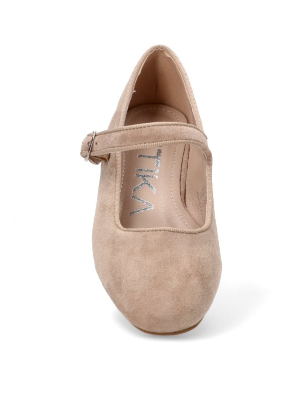 Bailarina  de mujer ETIKA 63301 beige sintetico suela plana