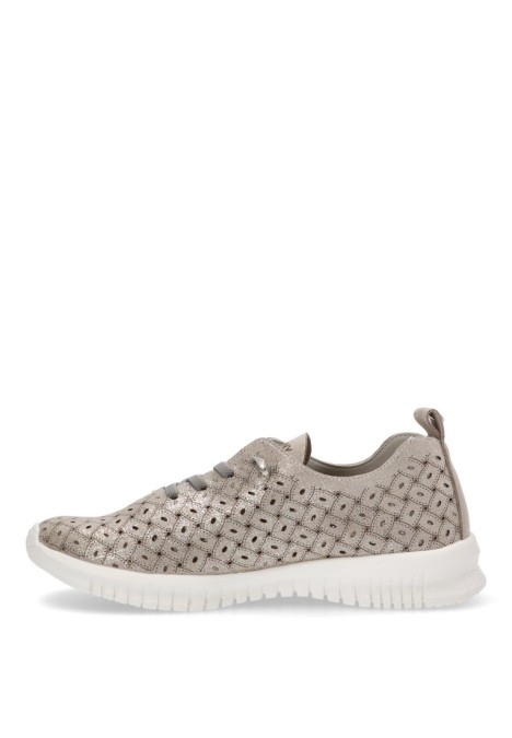 zapatillas plata mujer casual Armony 68001