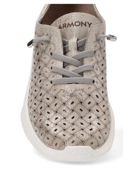 zapatillas plata mujer casual Armony 68001