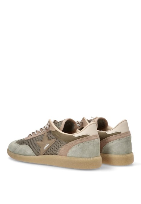 Deportivo de hombre CETTI c-1385 kakhi piel suela plana