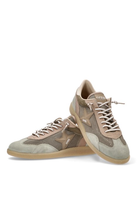 Deportivo de hombre CETTI c-1385 kakhi piel suela plana
