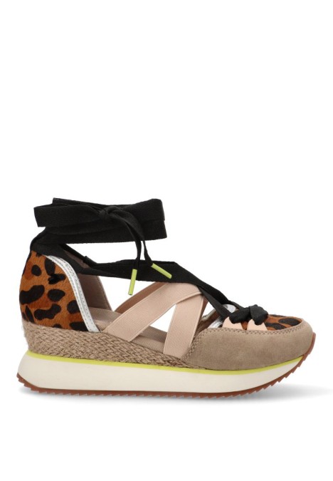 Deportivo de mujer GIOSEPPO ludlow leopardo piel cuña media