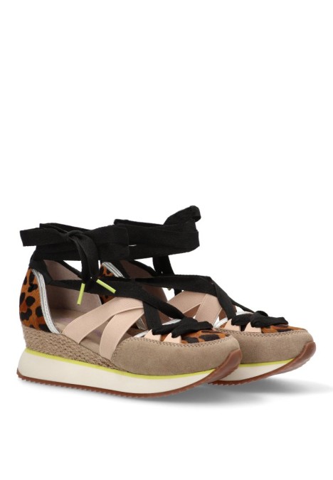 Deportivo de mujer GIOSEPPO ludlow leopardo piel cuña media