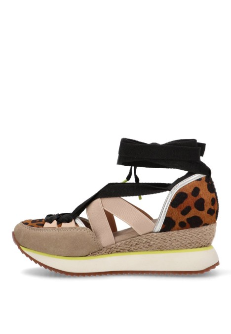 Deportivo de mujer GIOSEPPO ludlow leopardo piel cuña media