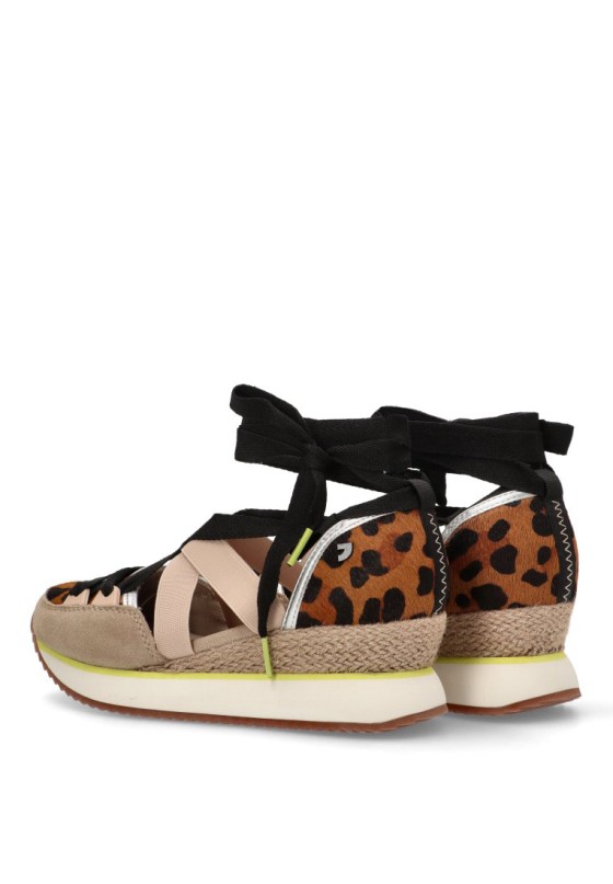 Deportivo de mujer GIOSEPPO ludlow leopardo piel cuña media