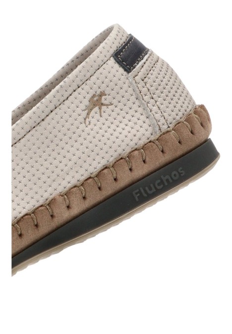 Nautico kiova mocasin de hombre FLUCHOS 8674 hielo piel suela plana