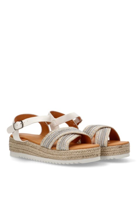 Sandalia de niña LUNA KIDS rbs1388 blanco sintetico suela doble