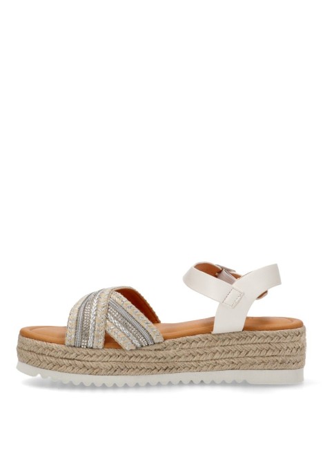 Sandalia de niña LUNA KIDS rbs1388 blanco sintetico suela doble