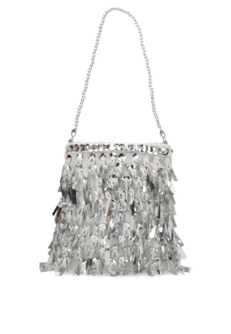 Bolso bandolera pequeña de mujer Luna Collection ast20365 plata lana 