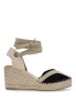 Alpargata de mujer BUONAROTTI cf5183 negro sintetico cuña media