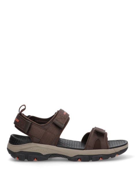 Sandalia de hombre SKECHERS 205112 marron sintetico suela plana