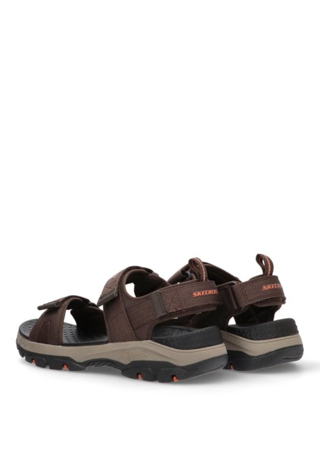 Sandalia de hombre SKECHERS 205112 marron sintetico suela plana