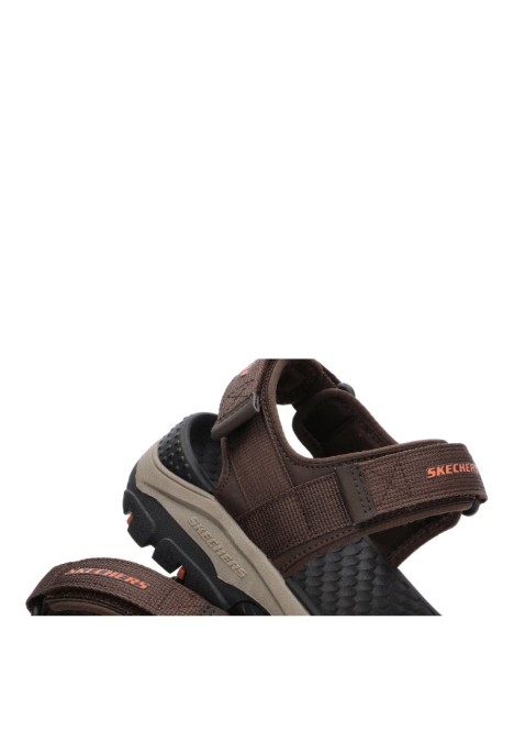 Sandalia de hombre SKECHERS 205112 marron sintetico suela plana