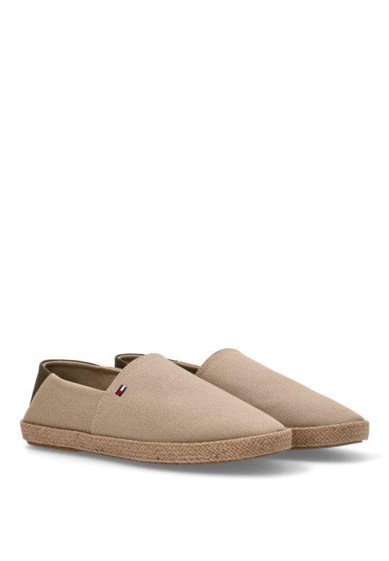 Alpargata de hombre TOMMY HILFIGER fm0fm05353 beige textil  suela plana