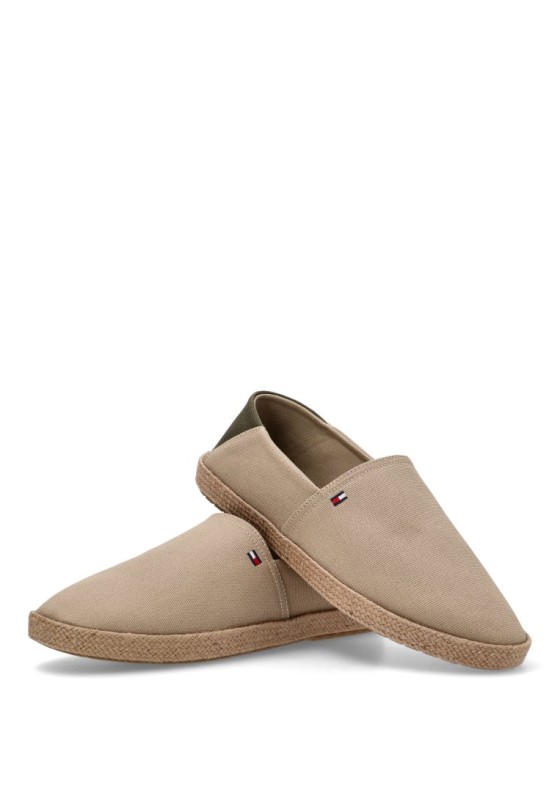 Alpargata de hombre TOMMY HILFIGER fm0fm05353 beige textil  suela plana
