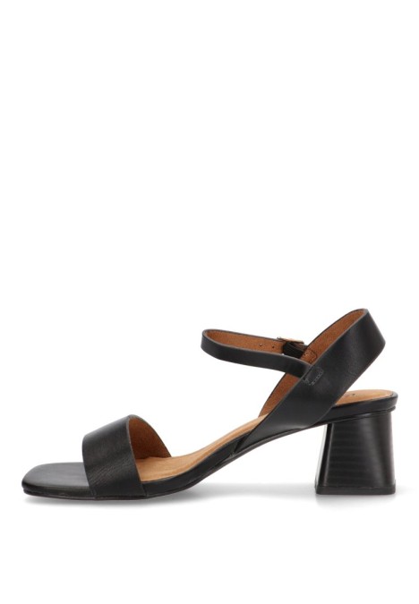 Sandalia de mujer LUNA TREND m4281 negro sintetico tacón medio