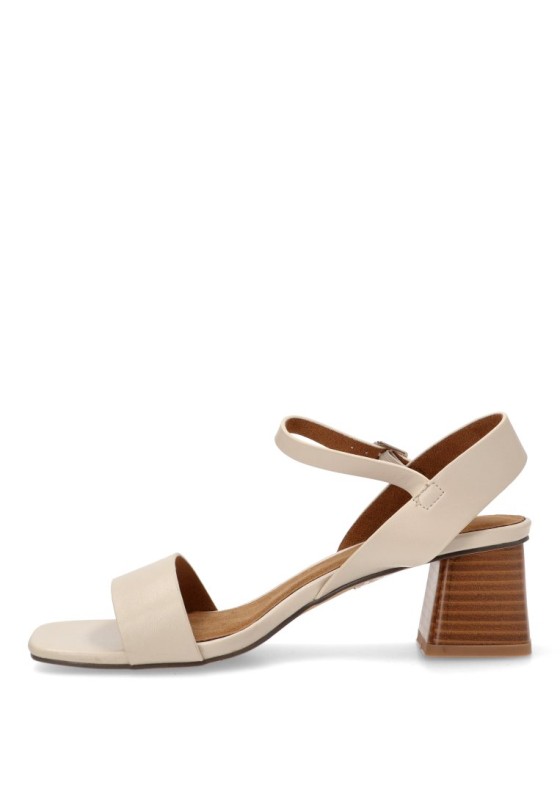 Sandalia de mujer LUNA TREND m4281 beige sintetico tacón medio