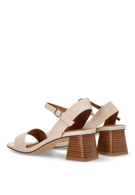 Sandalia de mujer LUNA TREND m4281 beige sintetico tacón medio