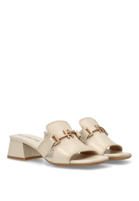 Sandalia de mujer HISPANITAS hv254069 hielo piel tacón medio