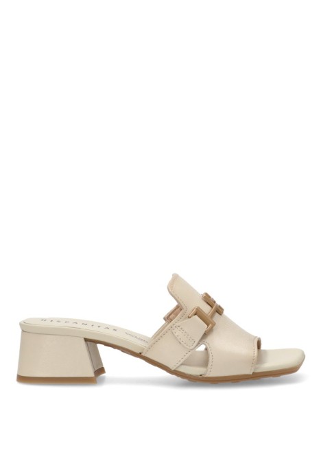 Sandalia de mujer HISPANITAS hv254069 hielo piel tacón medio