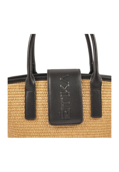Bolso de mujer ETIKA b30130 negro rafia 