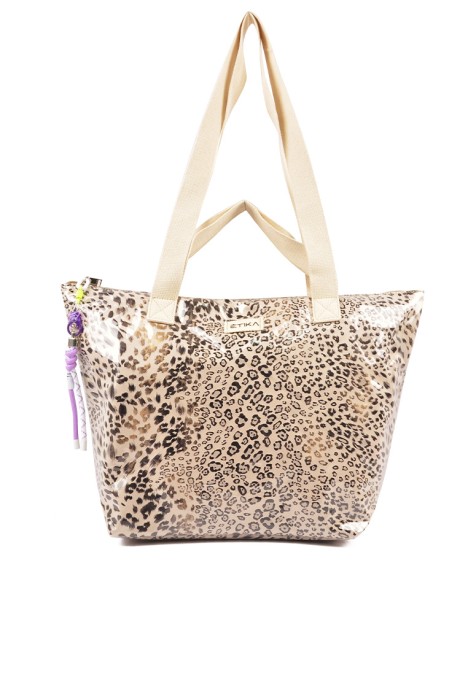 Bolsa playa de mujer ETIKA b30132 beige plástico 