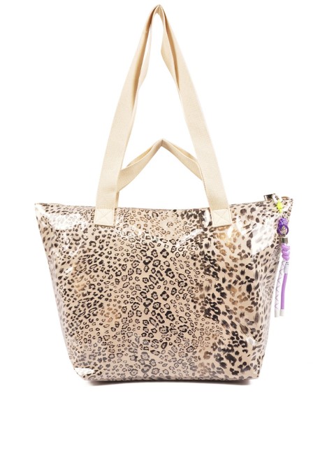 Bolsa playa de mujer ETIKA b30132 beige plástico 