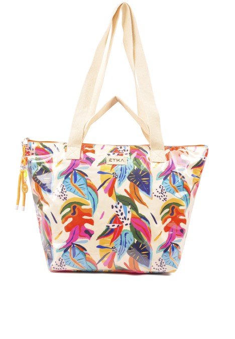 Bolsa playa de mujer ETIKA b30132 coral plástico 