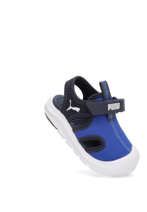 Chanclas sandalias playa de niño PUMA 400585 azul textil  suela plana