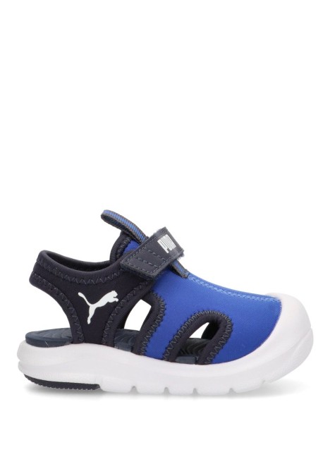 Chanclas sandalias playa de niño PUMA 400585 azul textil  suela plana
