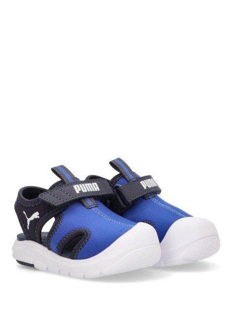 Chanclas sandalias playa de niño PUMA 400585 azul textil  suela plana